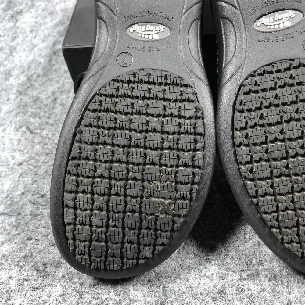 Spring Step Mary Jane Shoes Womens 7 Black Leather Slip Resistant Comfort Flats